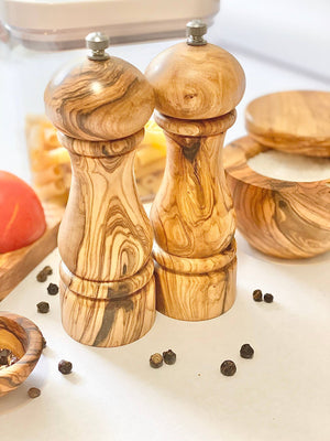 KITCHEN - SALT AND PEPPER MILL- Olive Wood Salt/Pepper Mill 6.5" (sold individually) - Pleasant Beach Living