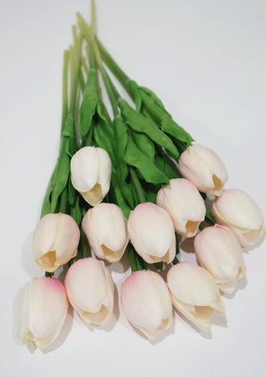 FLOWERS-Latex Real Touch Tulip Flowers- Set of 10 - Pleasant Beach Living