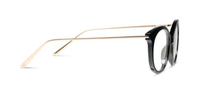 Peepers Margot blue light eyeglasses with clear lenses and stylish black frames for eye protection and fashion.