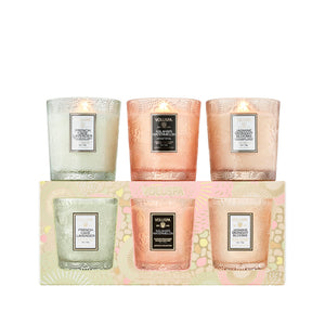 CANDLE- 3 Candle Set- Stunning Set- Voluspa Home Refresh Demi Trio (French Cade, K. Watermelon - Pleasant Beach Living