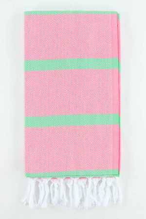 TOWEL-Premium Turkish Herringbone Pattern Towel - Pleasant Beach Living