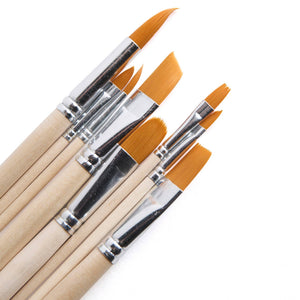 Set of 8 assorted paintbrushes in a canvas bag by elseware unplug eco-kids, ideal for arts and crafts painting projects.