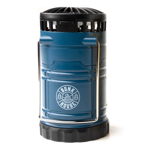 Rechargeable DM Merchandising light lantern and fan 2-in-1 device, showcasing portable design with built-in light and fan functionality.