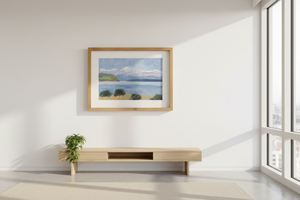 ART- Kathy Levine, Local Artist- Oil Painting, "SUMMER ON THE SOUND" - Pleasant Beach Living