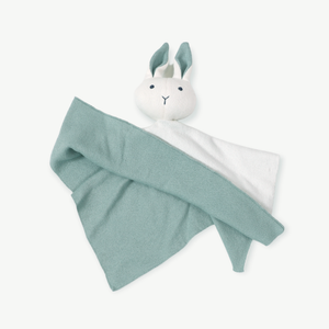 BABY- BLANKET-Bunny -Organic Baby Lovey Security Knit Blanket Cuddle Cloth - Pleasant Beach Living