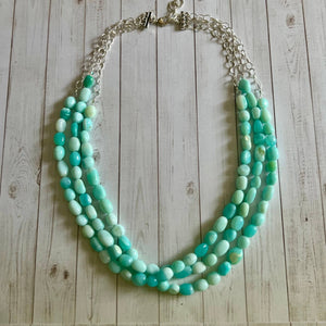 JEWELRY-NECKLACE- Pure Energy Peruvian opal triple strand necklace - Pleasant Beach Living