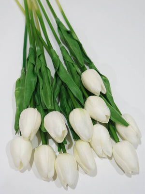 FLOWERS-Latex Real Touch Tulips- Set of 10 - Pleasant Beach Living