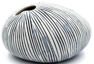 DECOR- VASE- Blue and White - Pleasant Beach Living