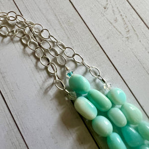 JEWELRY-NECKLACE- Pure Energy Peruvian opal triple strand necklace - Pleasant Beach Living