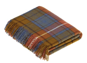 THROWS- Tartan Plaid - Merino Lambswool Throw Blankets - Made in UK - Pleasant Beach Living