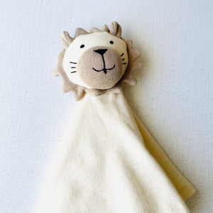 BABY- Lion - Organic Baby Lovey Security Blanket Cuddle Cloth - Pleasant Beach Living