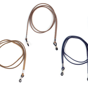 Peepers faux leather eyeglasses cord with adjustable clip for secure, stylish eyewear support.