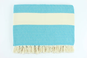 TOWEL-Premium Turkish Diamond Pattern Throw Blanket - Pleasant Beach Living