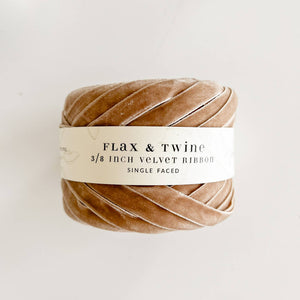 RIBBON-Flax & Twine 3/8" Velvet Ribbon - Pleasant Beach Living