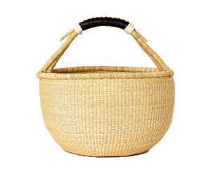 BASKET- Large African Ghana Bolga Basket - Pleasant Beach Living