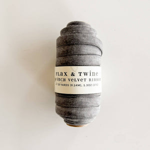 RIBBON-Flax & Twine 3/8" Velvet Ribbon - Pleasant Beach Living