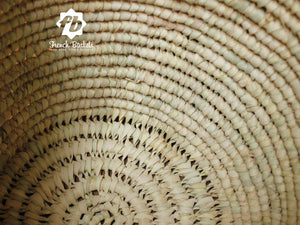 BASKET- Large Round Laundry Baskets with Double Leather Handles - Pleasant Beach Living