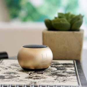 SPEAKER- U Portable Bluetooth Speaker Mini Gold - Pleasant Beach Living
