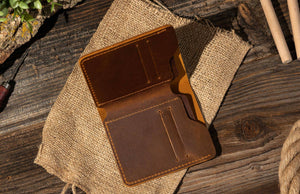 WALLET- Genuine Leather Bifold Wallet, Handmade Wallet for Men - Pleasant Beach Living