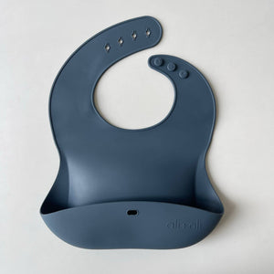 BABY- Silicone Baby Bib Roll Up & Stay Closed - (Night) - Pleasant Beach Living