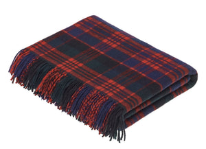 THROWS- Tartan Plaid - Merino Lambswool Throw Blankets - Made in UK - Pleasant Beach Living