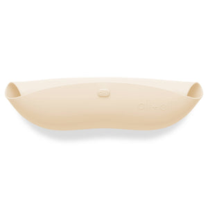 BABY- Silicone Baby Bib Roll Up & Stay Closed - (Sand) - Pleasant Beach Living