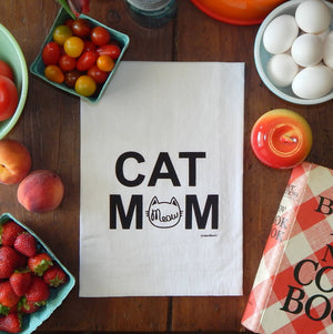 KITCHEN TOWEL- Cat Mom Kitchen Towel | Tea Towels | Flour Sack Towels - Pleasant Beach Living
