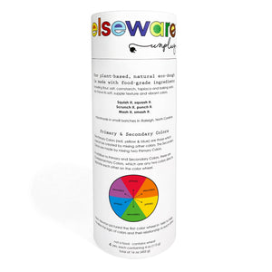 Colorful eco-dough toy set by elseware unplug Eco-Kids, featuring four natural, non-toxic multi-colored doughs for creative play.