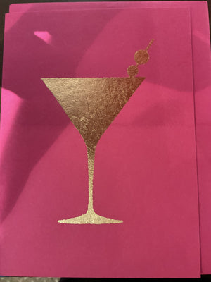 GREETING CARD- Pink Martini Card - 4.25 x 5.5"" - Pleasant Beach Living