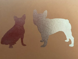 GREETING CARD- Orange Frenchie Dogs Card - 4.25 x 5.5"" - Pleasant Beach Living