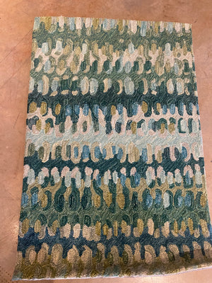 RUG- DASH AND ALBERT-Paint Chip Natural Machine Washable Rug (2x3) Wool, Moss - Pleasant Beach Living