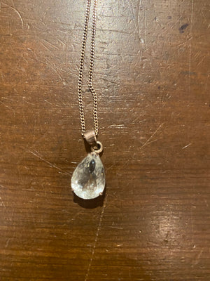 JEWELRY-Necklace, Teardrop Crystal Necklace - Pleasant Beach Living