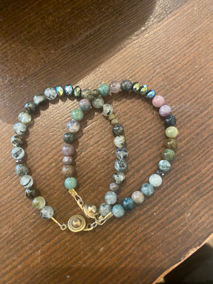 JEWELRY-Bracelets Crystals-Blue Grey,Purple - Pleasant Beach Living
