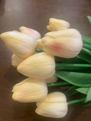 FLOWERS-Latex Real Touch Tulips- Set of 10 - Pleasant Beach Living