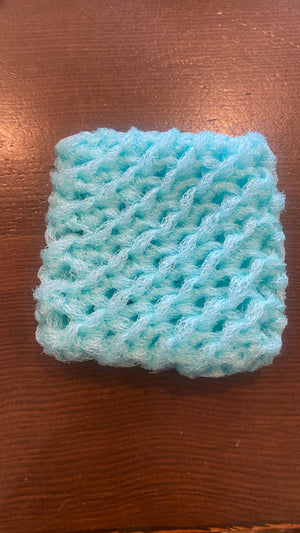Dot and Army cleaning scrubbies made in the USA, colorful sponge scrubbers for kitchen and household cleaning tasks.