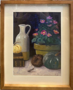 ART- Kathy Levine, Local Artist, Oil Painting, "AUTUMN" - Pleasant Beach Living