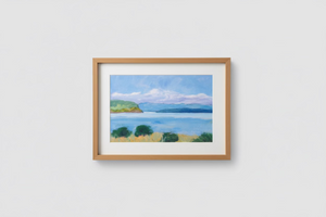 ART- Kathy Levine, Local Artist- Oil Painting, "SUMMER ON THE SOUND" - Pleasant Beach Living