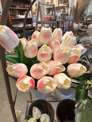 FLOWERS-Latex Real Touch Tulips- Set of 10 - Pleasant Beach Living