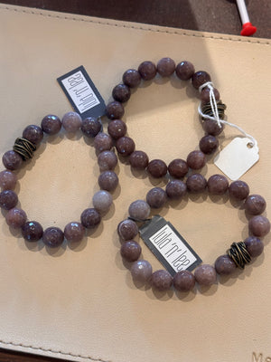 JEWELRY-Bracelet, Purple beads, Aventurine, Lula n' Lee - Pleasant Beach Living