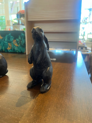 DECOR-Resin Rabbit, Cast Iron Finish, 3 Styles