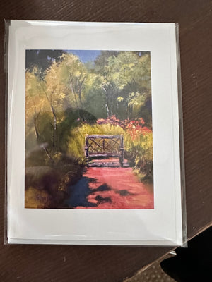 GREETING CARD -Fatima Young- Lets Visit On The Bench