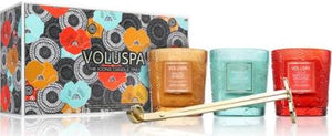 CANDLE- VOLUSPA- SET OF 3-The Icons Candle Trio (Goji, Baltic, French Cade) - Pleasant Beach Living