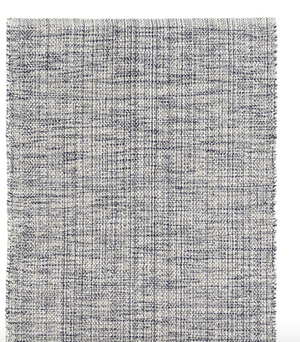 Handwoven cotton rug in marled indigo by AnS, 2x3 feet, featuring textured, casual design perfect for living spaces.