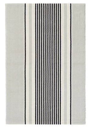 AnS Gunner Stripe Grey washable rug with a modern striped design, measuring 2x3 feet, suitable for living room or bedroom.