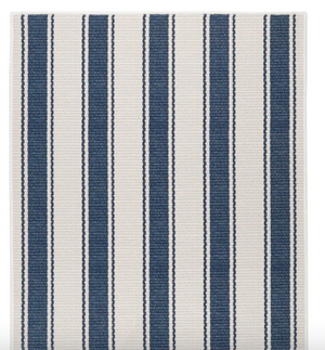 RUG- DASH AND ALBERT-Blue Awning Stripe Machine Washable Rug (2x3) - Pleasant Beach Living