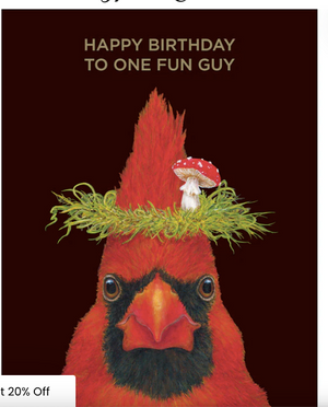 One GREETING CARD- Fun Guy Birthday Card with foil -  4.25 x 5.5"" - Pleasant Beach Living