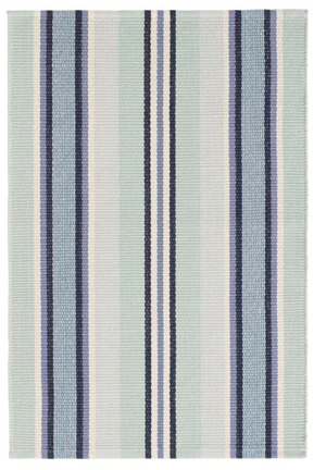 Handwoven Barbados Stripe Cotton Rug by AnS, 2x3 feet, featuring vibrant striped pattern perfect for living rooms or bedrooms.