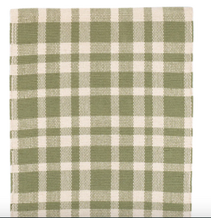 RUG- DASH AND ALBERT-Tattersall Sage Handwoven Cotton Rug (2' x 3') - Pleasant Beach Living