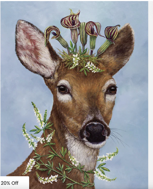 Woodland Princess greeting card by HnC featuring a charming princess illustration with forest-themed design.