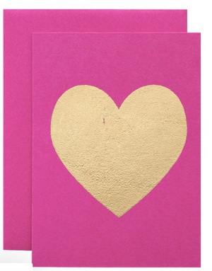 GREETING CARD- Pink Heart Card - 4.25 x 5.5"" - Pleasant Beach Living